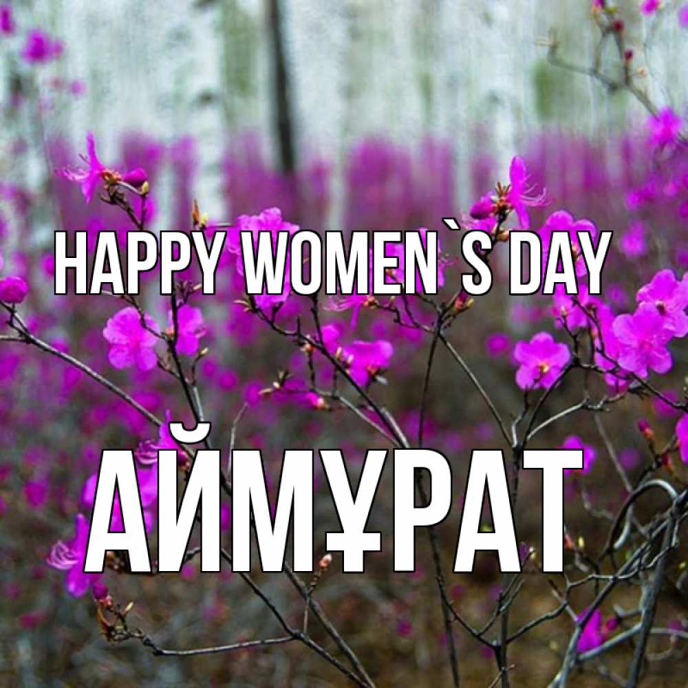 Greetings card с именем, Аймұрат happy women`s day дикие цветы Greetings with text for free download 